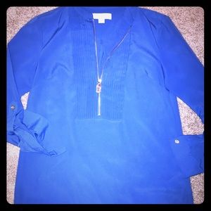 Michael Kors half zip blouse.
